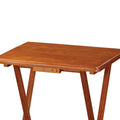 Charming 5 Piece Golden Brown Tray Table Set Brown Wood