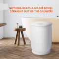 Towel Warmers, Luxury Bucket Towel Warmers, Large Towel Warmers For The Bathroom, Fits Up To 2 Oversized Towels, Bathrobes, Blankets, Pjs And More. White Plastic
