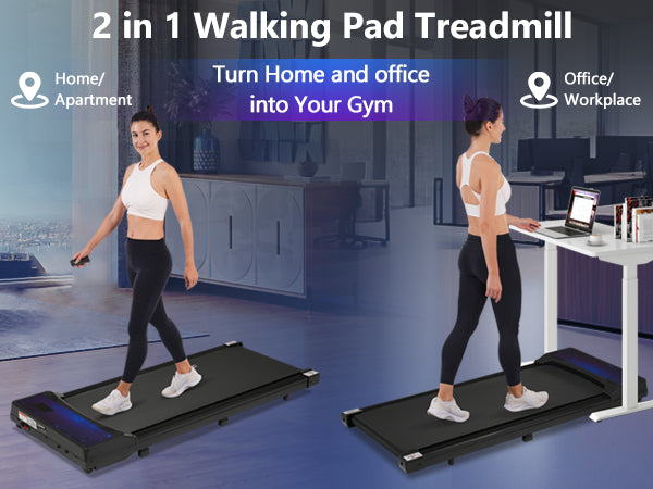 Release 8.10 Walking Pad Under Desk Treadmill For Home Office 2.5Hp Walking Treadmill 0.6 4Mph 300Lbs Capacity Treadmill For Walking Running Remote Control Batterys Black Metal