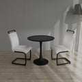 Black Circular Dining Table, 31.5 