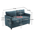United Modern Chenille Fabric Loveseat, 2 Seat Upholstered Loveseat Sofa Modern Couch Mint Green Chenille 2 Seat