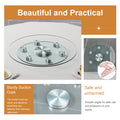 Double Layer Rotatable Round Glass.The Rotatable Design Makes It More Convenient To Retrieve And Place Items.The Upper Glass Has A Diameter Of 20 Inches, While The Lower Glass15 Inches. Transparent Glass