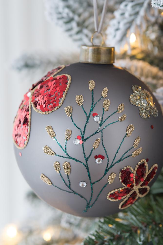 D3.9" Christmas Ball Ornaments, Glass Decorative Hanging Ball Christmas Tree Ornaments For Holiday Party Decorations, Set Of 6 Multi Glass