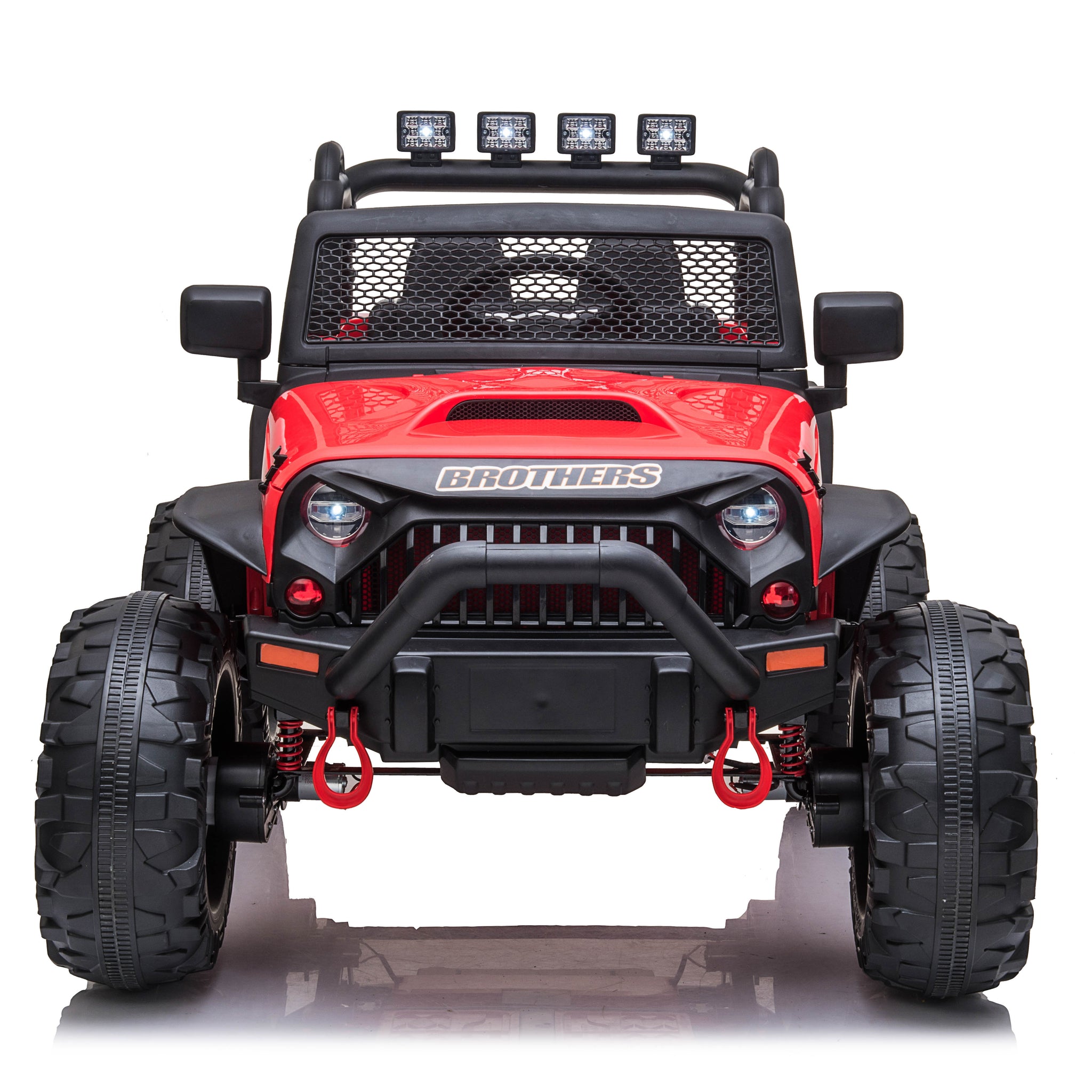 24V 9Ah Ride On Toy For Big Kids, 2 Seater Powered Ride On Truck Car With Remote,Red Red Abs