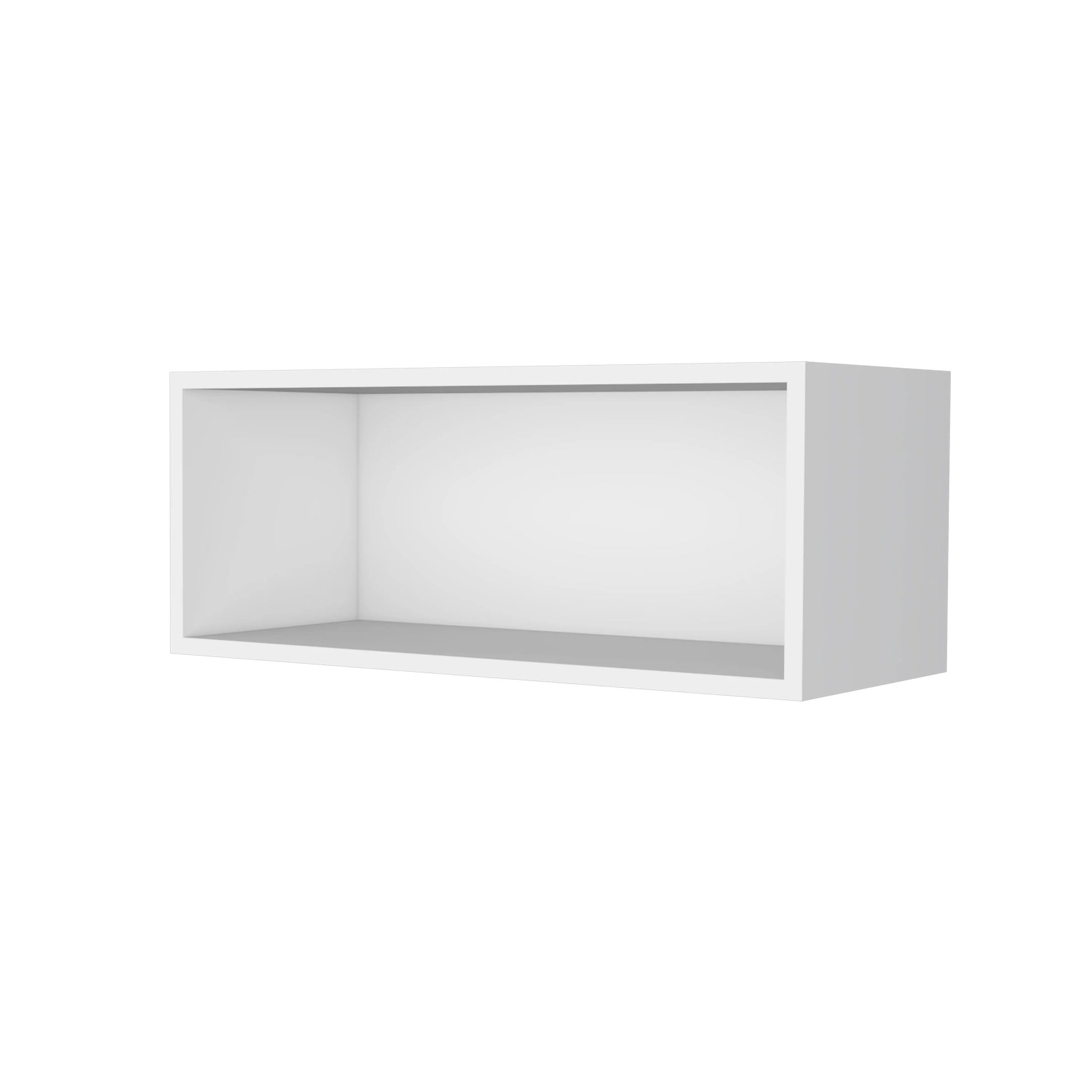 White Rock Wall Cabinet With Open Storage Wall Mounted 1 2 Shelves White Primary Living Space Wall Mounted Particle Board