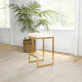 Joel Mid Century Modern Luxury Upholstered Stool Beige Fabric