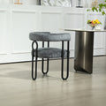 Coolmore Contemporary Designed Chenille Fabric Upholstered Accent Dining Chair Barrel Side Chairs Kitchen Armchair For Living Room Set Of 1 Gray Chenille Gray Primary Living Space Foam Chenille