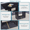 This Modern Dining Table With Mdf Marbled Design Gives You A Luxurious And Elegant Feel, Adding A Touch Of Elegance Whether It Is A Family Dinner Or Entertaining Guests. Black Mdf