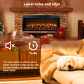 44 Inch Wall Recessed Electric Fireplace With Remote And Imitation Flameled Light Heater Powder Coated Electric Antique Black Vent Free Yes Wall Mount Tempered Glass Sheet Metal