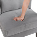 Modern Dark Gray Accent Chair Cushion Seat Corduroy Fabric Upholstery Pillow Living Room Furniture 1Pc Dark Gray Primary Living Space Modern Plywood