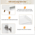 Sleek And Contemporary Shoe Cabinet With Adjustable Shelves, Minimalist Home Organizer With Solid Wood Legs, Storage Sideboard For Entryway, Living Room, White White Primary Living Space Particle Board