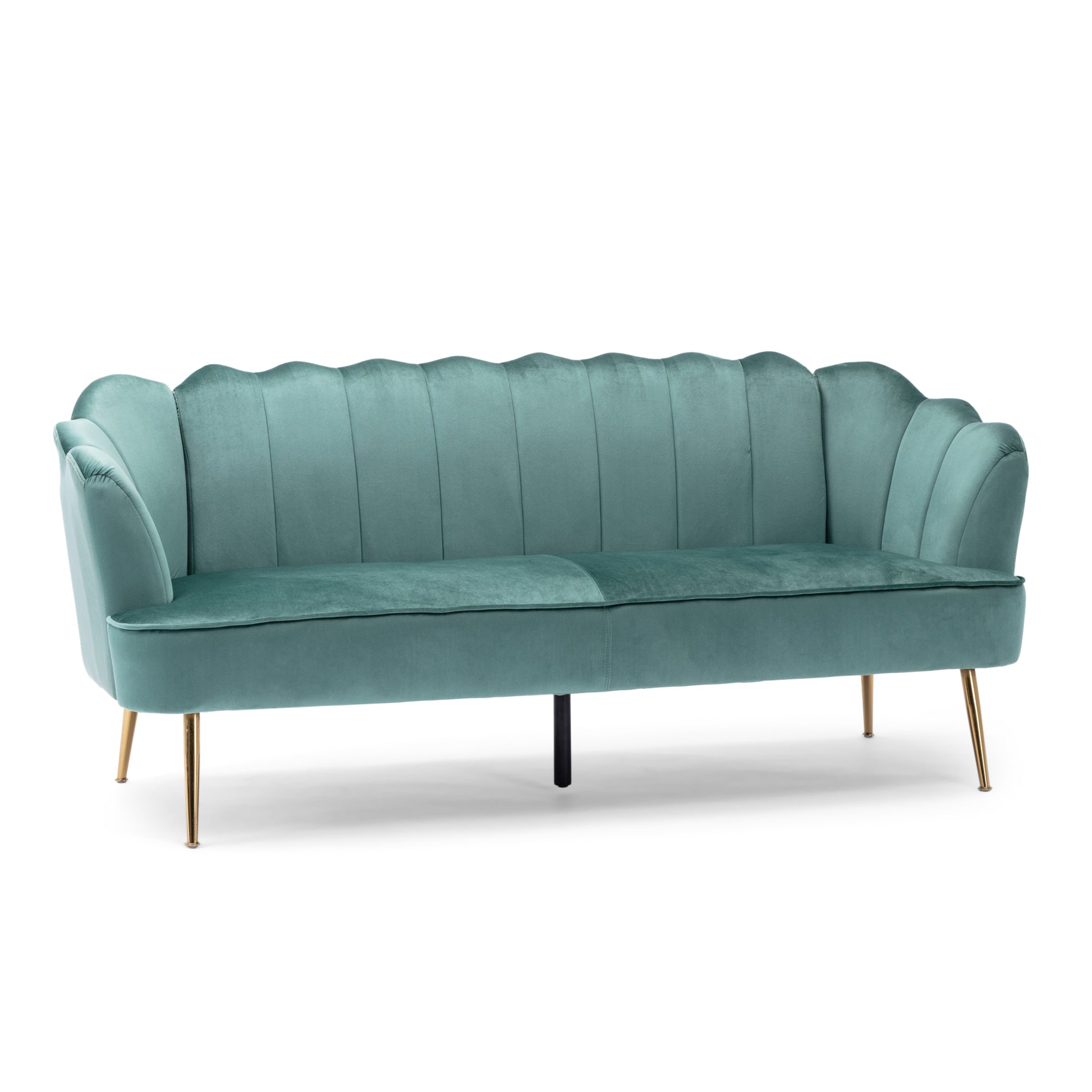 3 Seater Sofa Turquoise Velvet