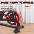 Indoor Exercise Bike Cycling Bike With Comfortable Seat Cushion Black Red Indoor Fitness Black Red Gym Steel