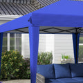 Outsunny 10' X 19.2' Pop Up Canopy Tent, Heavy Duty Tent For Parties, Outdoor Instant Gazebo Sun Shade Shelter With Carry Bag For Catering, Events, Wedding, Backyard Bbq, Blue Blue Steel