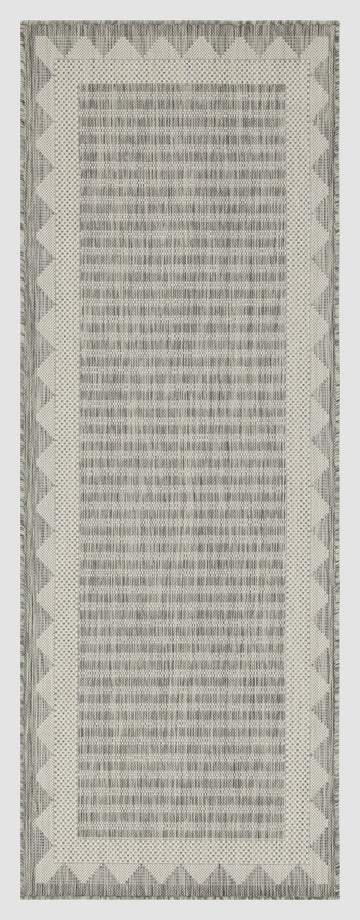 Sunshine Gc Har2015 Silver 2 Ft. 7 In. X 7 Ft. 3 In. Indoor Outdoor Area Rug Silver Polyester Polypropylene