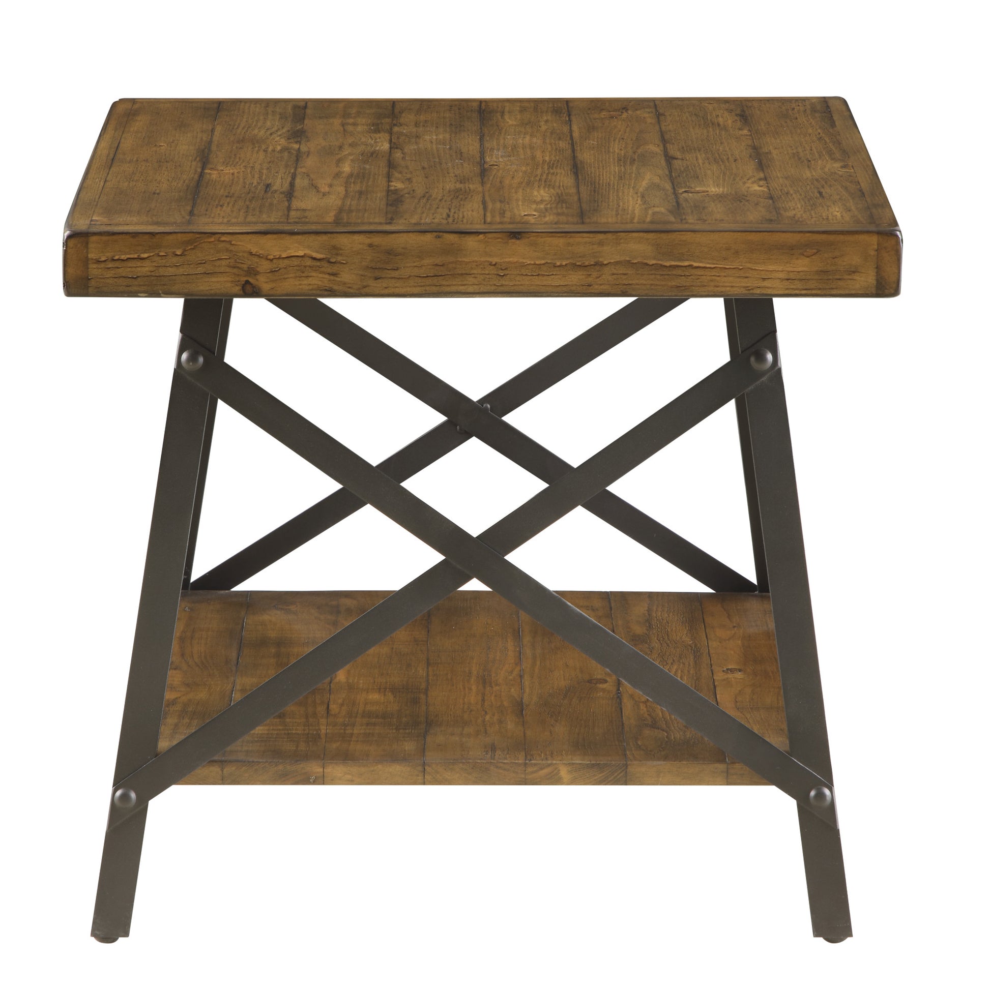 Douglas Brown End Table Brown Solid Wood