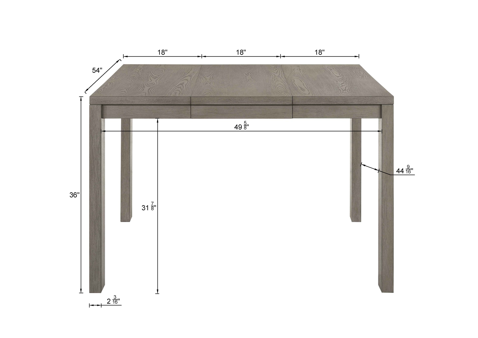 6Pc Dining Set Contemporary Farmhouse Style Counter Height 18" Expandable Leaf Table Gray Finish Upholstered Chairs Bench Wooden Solid Wood Dining Room Kitchen Furniture Upholstered Chair Wood Brown