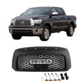 Front Gril For 2007 2013 Toyota Tundra Trd Pro Grill With Lights And Letters Matte Black Black Abs