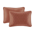 3 Piece Reversible Quilt Set Clay Red King Cal King Red Polyester