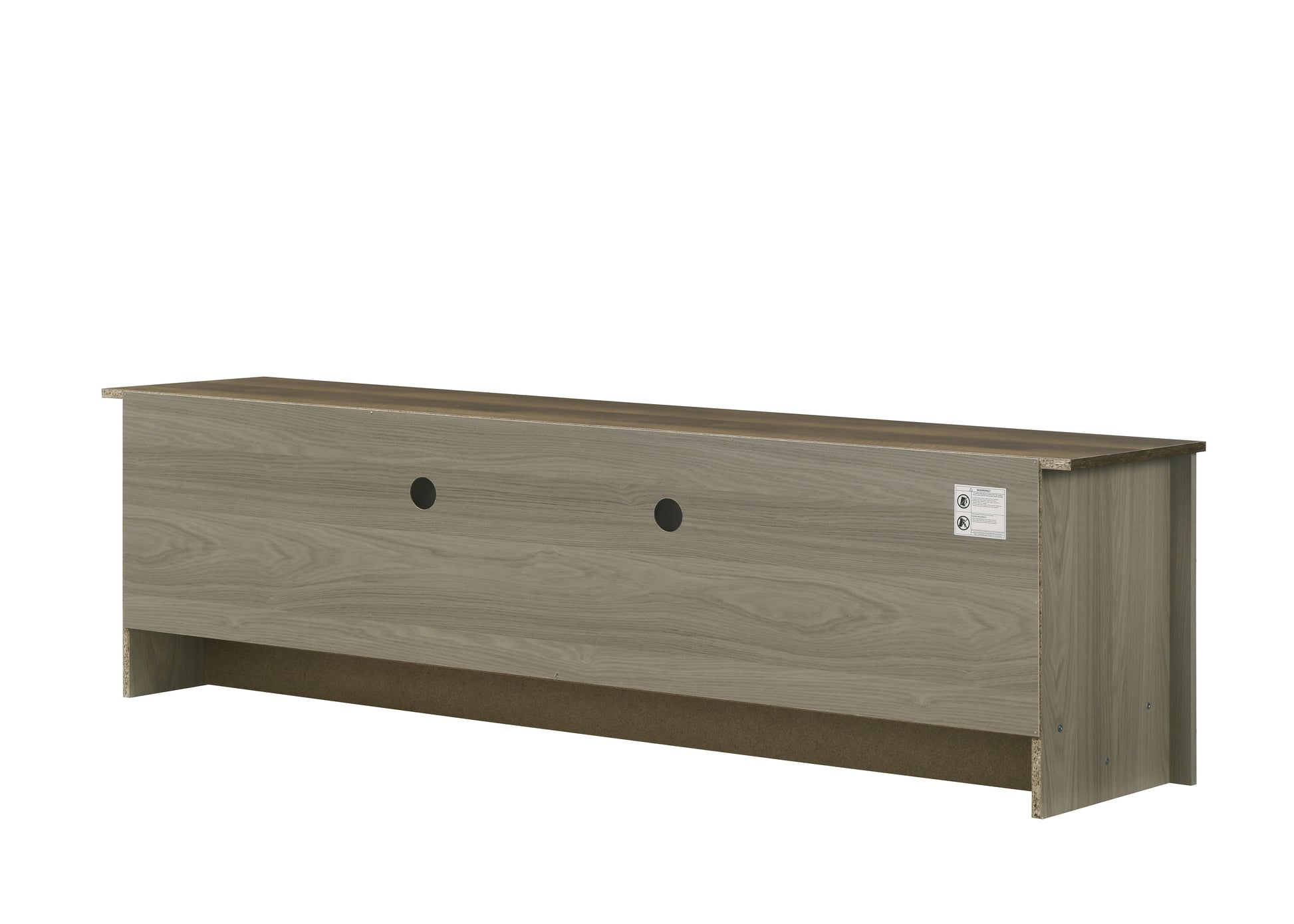 Nyla 68.5"W Gray Oak Tv Stand With Shelves And Cabinet Doors Gray 60 69 Inches Wood