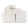 Modern Large Modular Sectional Sofa For Living Room, Bedroom, Salon, 3 Piece Free Combination Beige Polyester 3 Seat