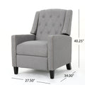 Classic Light Grey Fabric Push Back Chair Light Grey Fabric