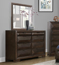 Contemporary Design 8 Drawers Dresser 1Pc Bedroom Furniture Warm Espresso Finish Raised Panel Front Espresso Bedroom Contemporary Wood