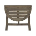 Westmont Half Round Bistro Table, Grey Grey Acacia Wood