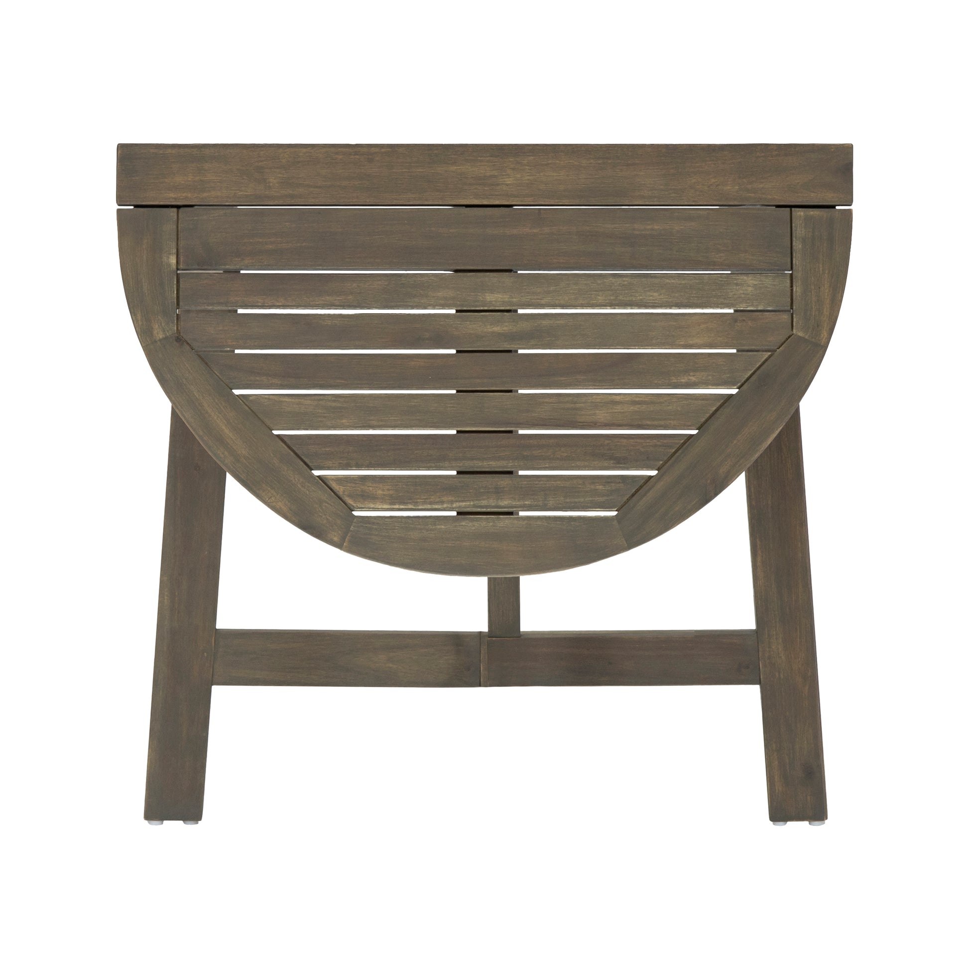 Westmont Half Round Bistro Table, Grey Grey Acacia Wood