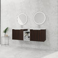 60 Inch Soft Close Doors Bathroom Vanity With Sink, A Small Storage Shelves, 24