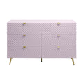 Gaines Dresser, Pink High Gloss Finish Bd02665 Not Include Mirror Pink Mdf Metal