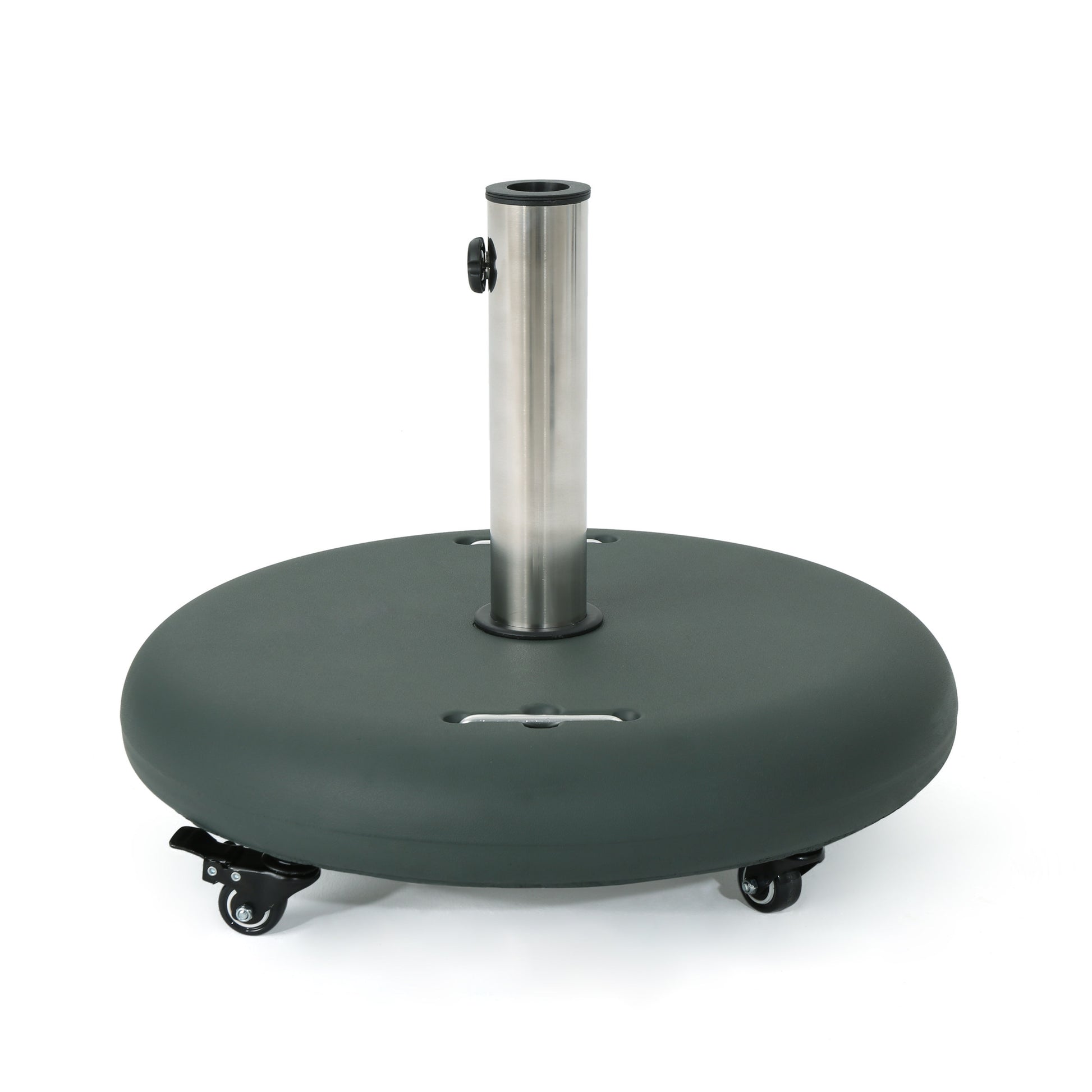 Wheelie Umbrella Base Round Green Concrete