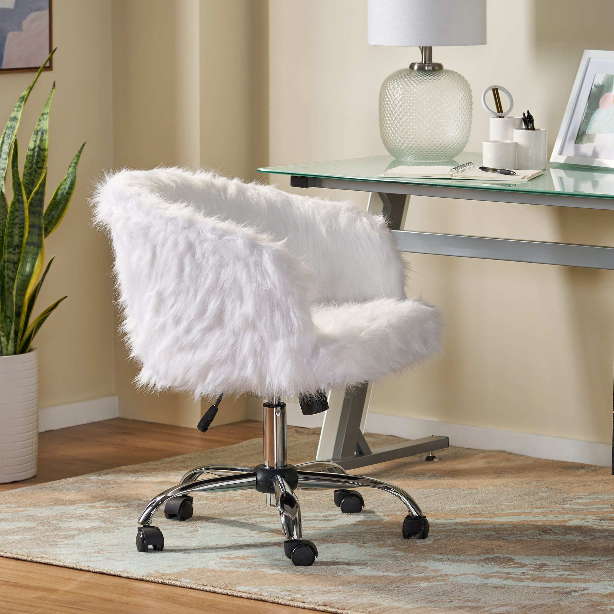 Office Chair White Pu