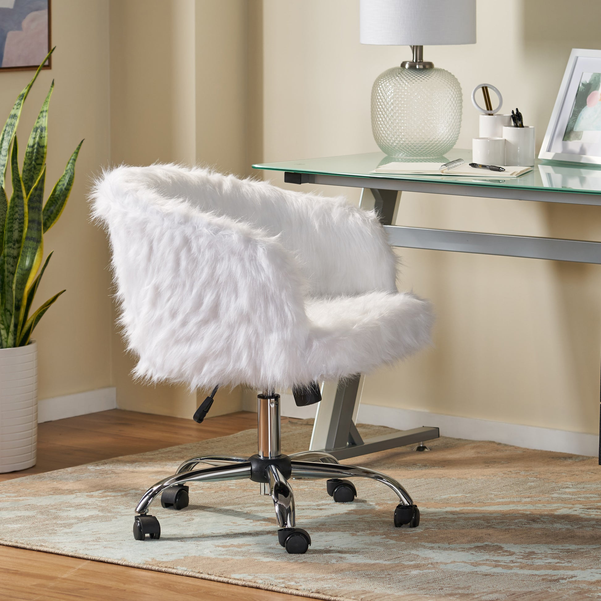 Office Chair White Pu