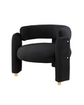 Accent Chair Black Fabric