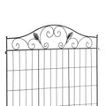 Outsunny Garden Decorative Fence Panel, 4 Pack, 44 X 36 Inch, Linear Length 12 Feet, Steel Border Folding Fence For Garden Landscaping Black Steel