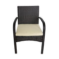 Hayden Bistro Set Brown Multi Pe Rattan Iron Waterproof Fabric