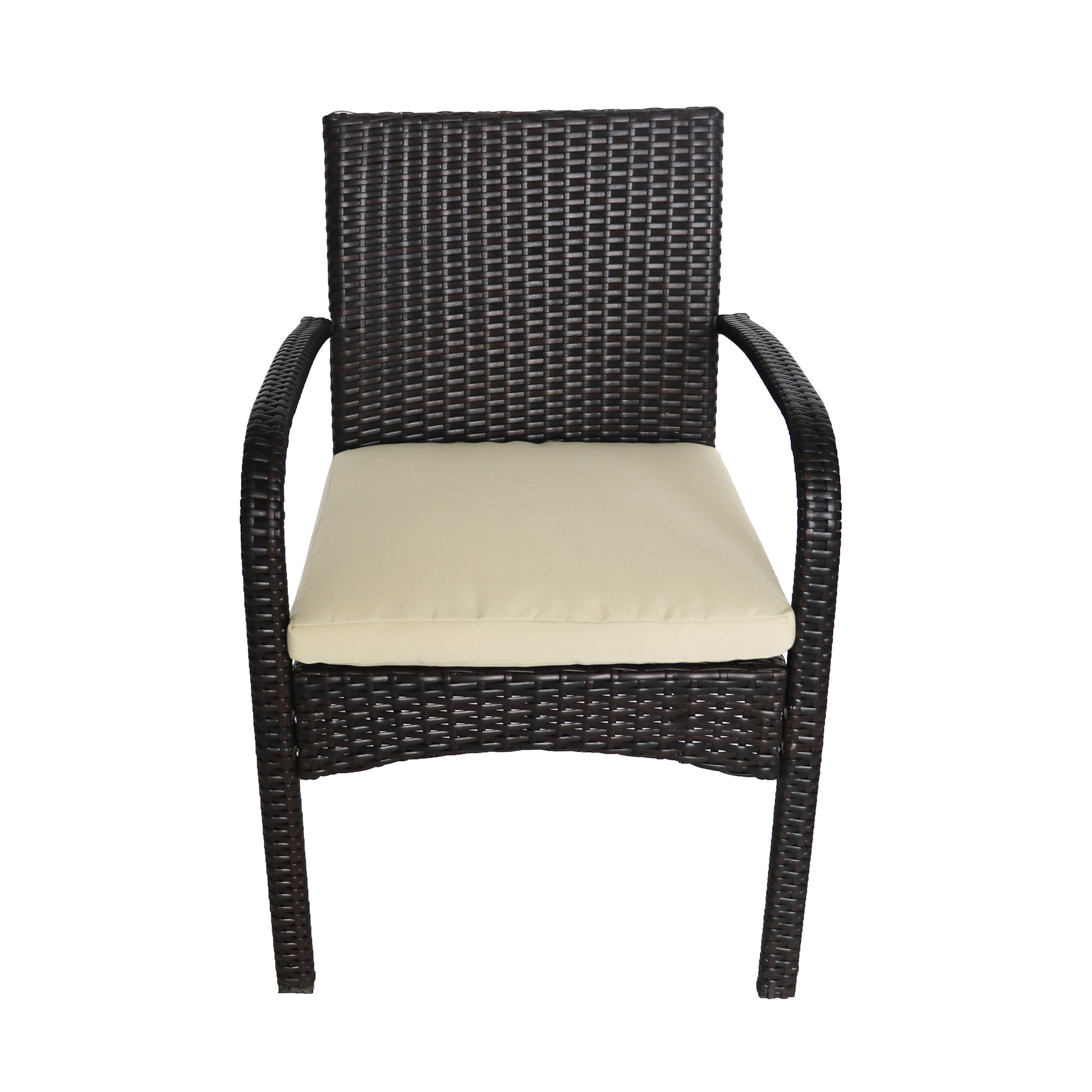 Hayden Bistro Set Brown Multi Pe Rattan Iron Waterproof Fabric