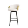 30 Inch Dining Chairs Set Of 2 Modern Style 360 Swivel Bar Chairs With Simple Design, Comfortable High Stools, And Flexible Dining Chairs Suitable For Bars, Restaurants,Velvet Bar Chair Beige30 Inch