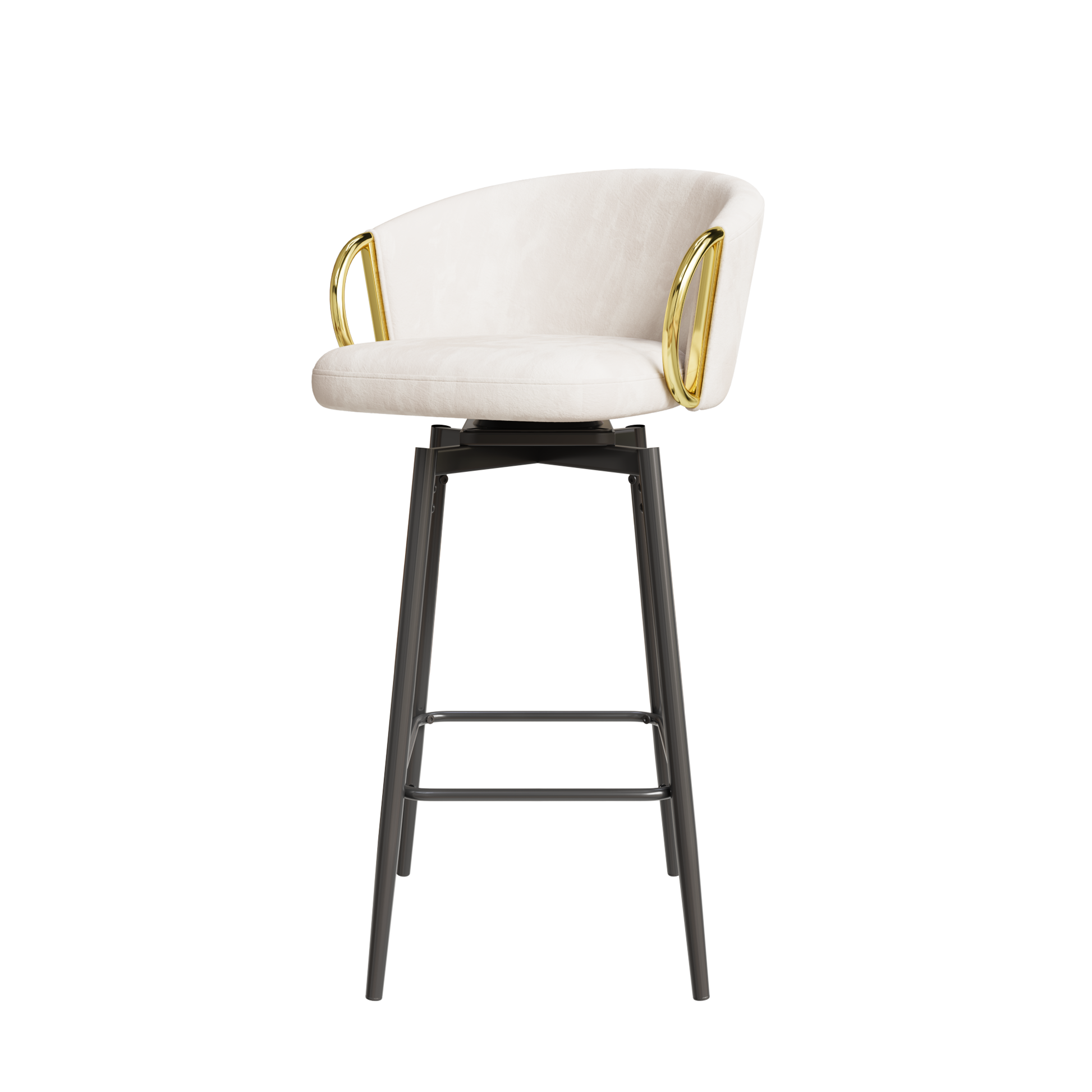 30 Inch Dining Chairs Set Of 2 Modern Style 360 Swivel Bar Chairs With Simple Design, Comfortable High Stools, And Flexible Dining Chairs Suitable For Bars, Restaurants,Velvet Bar Chair Beige30 Inch