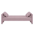 Modern Upholstered Chaise Lounger Daybed With Pillows Small Single Daybed, No Mattress Needed, Perfect For Living Rooms & Home Office,Linen Fabric, Pink Pink Linen