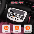 Qaba 12V Ride On Truck, Electric Car For Kids, Battery Powered Ride On Car, Parent Remote, 4 Suspension Wheels, Music Horn Led Lights, Pink Pink Plastic