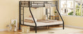 Twin Xl Over Queen Metal Bunk Bed With Ladder And Guardrails, Black Expected Arrival Time: 9.7 Box Spring Not Required Twin Xl Black Metal Metal
