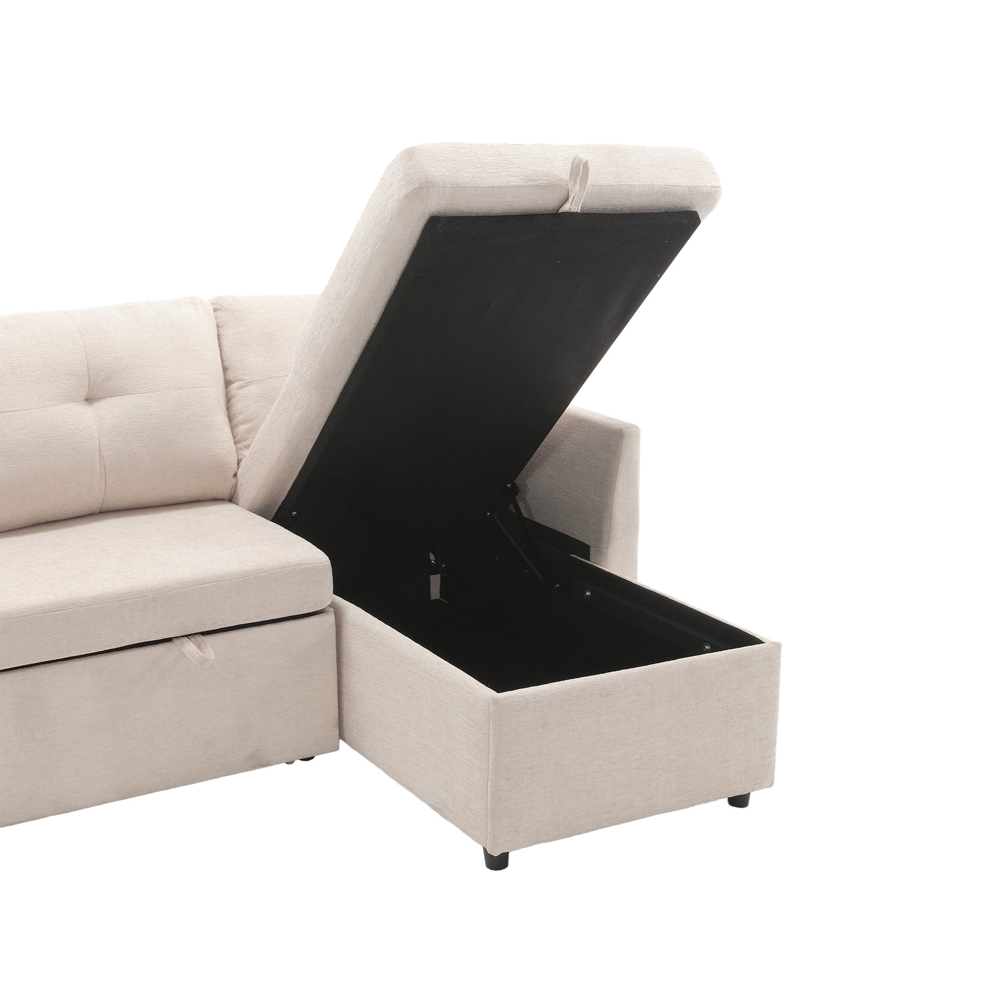United Modular Sectional Sofa L Shaped Modular Couch With Reversible Chaise Modular Sofa Sectional Couch With Storage Seats Beige Chenille 3 Seat