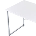 White And Chrome Vanity Desk With X Shape Cross Bar White Silver Bedroom White Wood Metal