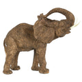 Polyresin Trumpeting Elephant Accent, Brown Brown Plastic