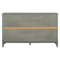 Sideboard With 4 Door Large Storage Buffet With Adjustable Shelves And Metal Handles For Kitchen, Living Room, Dining Room Antique Gray Antique Gray Solid Wood Mdf
