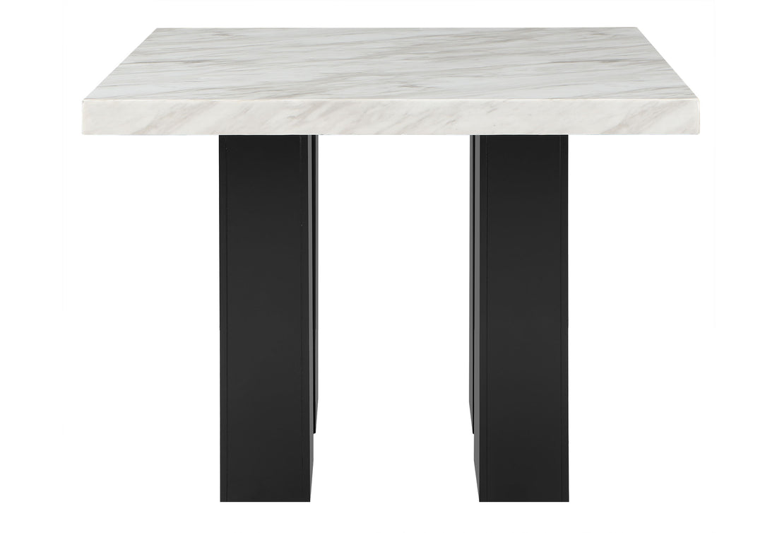 Mikha White Bar Table White Rubber Wood