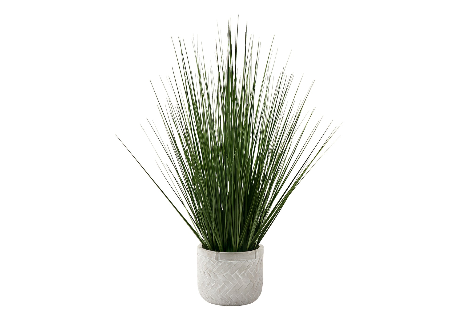 Artificial Plant, 21" Tall, Grass, Indoor, Faux, Fake, Table, Greenery, Potted, Real Touch, Decorative, Green Grass, White Pot Green Foam Plastic