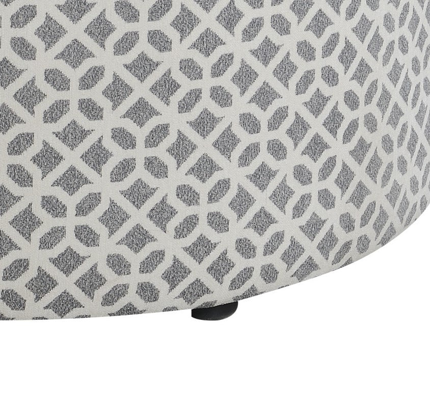 Ranger Gray Round Ottoman Gray Foam Engineered Wood